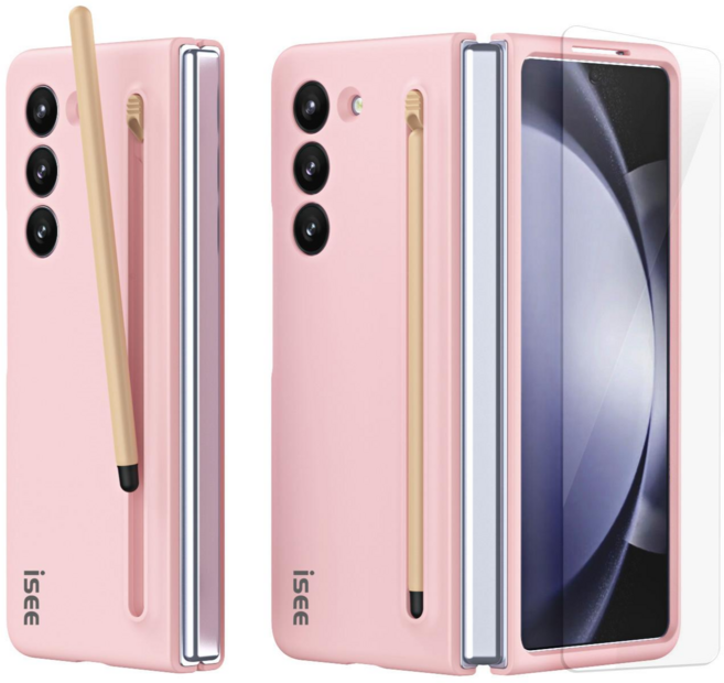 아이시(isee) 갤럭시 Z폴드3~7호환 슬림 액정보호 강화유리 일체형 케이스 with 터치펜