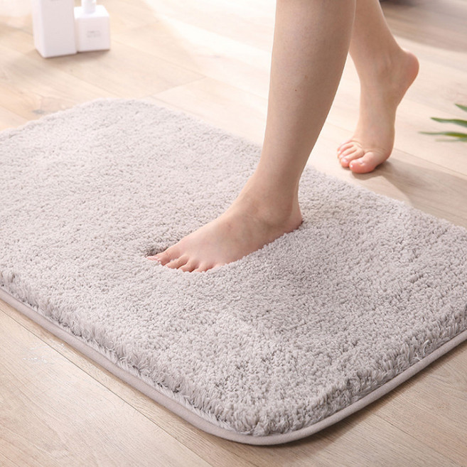 송강 욕실 발매트 주방 현관 화장실 부엌 극세사 러그 발수건 발판, 그레이, 1개