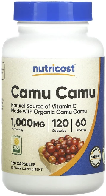 몸관리하세요 겨울입니다 Nutricost 카무카무 캡슐 120정(캡슐 1정당 500mg) 특별관리진행, Nutricost카무카무캡슐120정캡슐1정당500mg, 1개 - 쿠팡