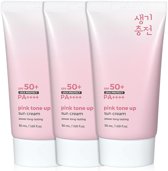 프리티스킨 핑크 톤업 선크림, 3개, 50ml