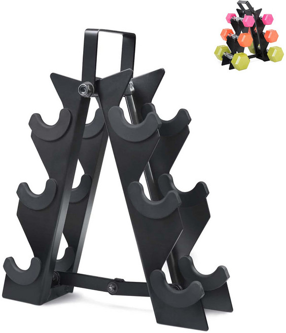 HVO 덤벨 랙 철제 덤벨 세트 거치대 아령정리대 홈짐 헬스기구, 1개