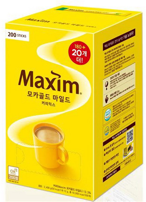 맥심 모카골드 마일드 커피믹스 180T, 12g, 180개입, 1개