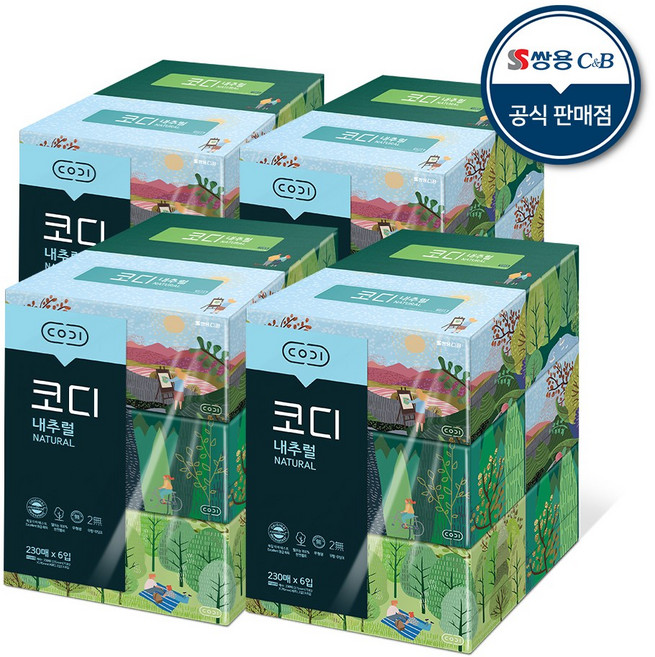코디 내추럴 230매x6입 4팩