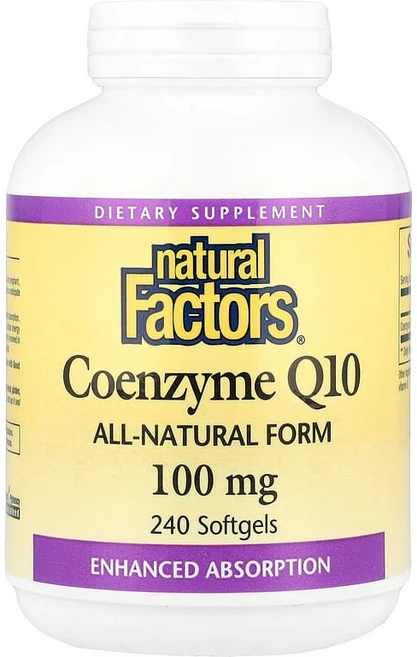 Natural Factors 코엔자임 Q10 100mg 소프트젤 240정 NFS-02082, 120g, 1 - 쿠팡