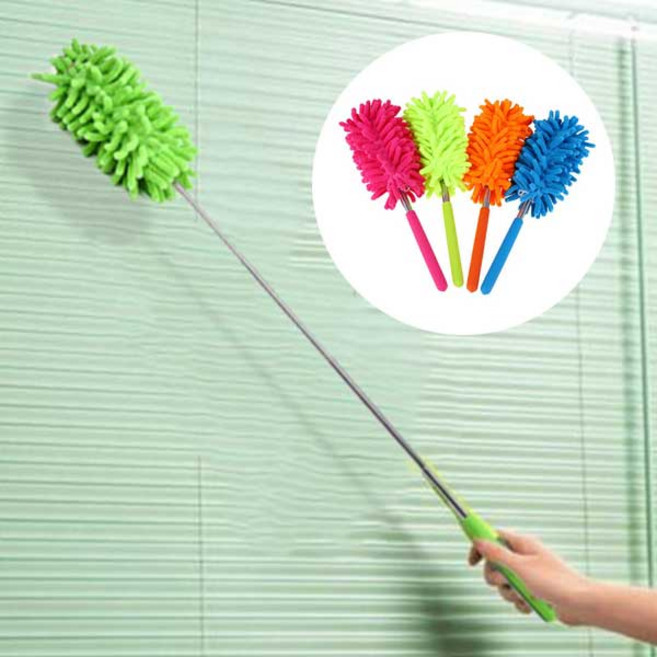 극세사 안테나 길이조절 먼지 털이개 청소 솔 롱 브러쉬 가정용 차량용 다용도 털기 청소기 미니, 1개, 핑크