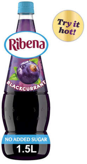 영국 리베나 Ribena Blackcurrant 노슈가 블랙커런트 주스 스쿼시, 1.5L, 2개