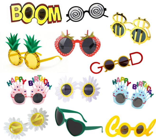 파티 안경 인싸 선글라스 인생네컷 안경 특이한 인싸템 소품 할로윈 촬영 셀피 우정촬영 쓸데없는 선물 선샤인마켓, 1세트, 라인업B