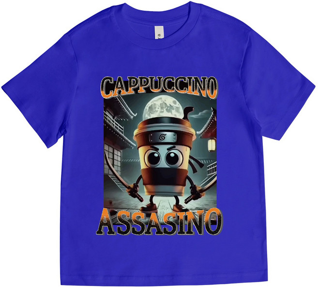 꼬므떼 이탈리안 브레인롯 여름 아동 반팔 티셔츠 26수 순면 밈 티셔츠 기획 등원룩 형제룩