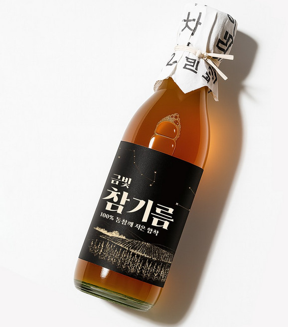 저온압착 금빛 참기름 고소한 통참깨, 1개, 350ml