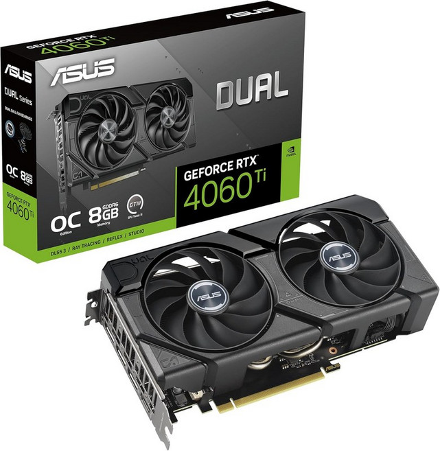 ASUS 듀얼 지포스 RTX 4060 Ti EVO OC 에디션 8GB GDDR6PCIe 4.0 GDDR6 DLSS 3 HDMI 2.1a 디스플레이포트 1.4a 축류 팬 디자인 오토, RTX5060Ti|OC|8GB-TUF Gaming