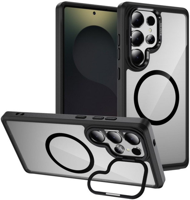 ESSENWOO 삼성 마그네틱 렌즈 스탠드 휴대전화 케이스