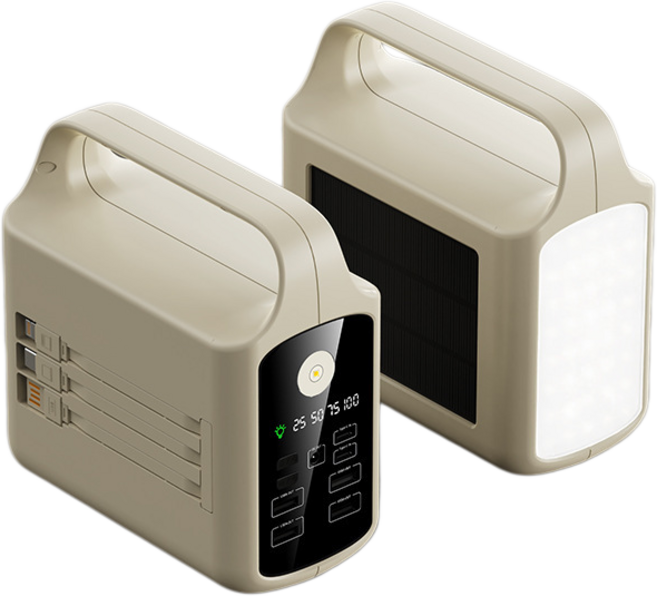 行動電源 太陽能儲電 80000mAh, 白色, 80000mah太陽能款