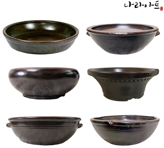 나라아트 대형 옹기화분 수반 모음, 03. 옹기자베기화분 4호