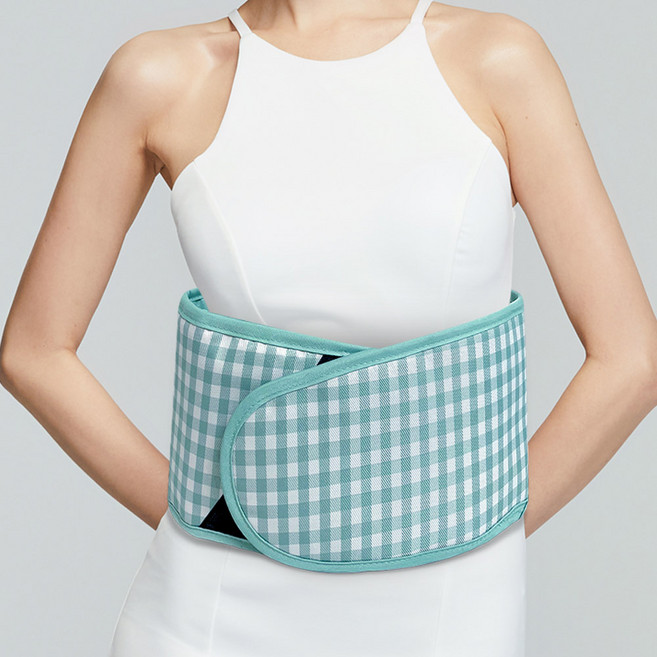 테슬테즐 황토 허리복부 전기 온열 찜질기, PW-0701, 민트체크