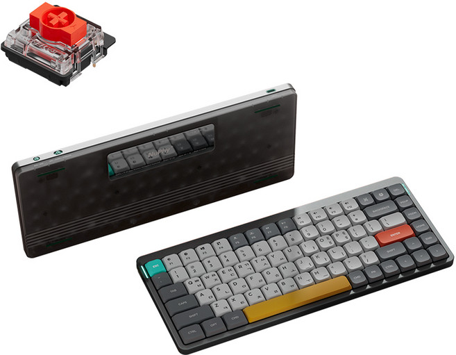 NUPHY AIR75 기계식 키보드 청축 갈축 적축 블루투스 유무선 누피 에어75 단품, AIR75 기계식 키보드 적축