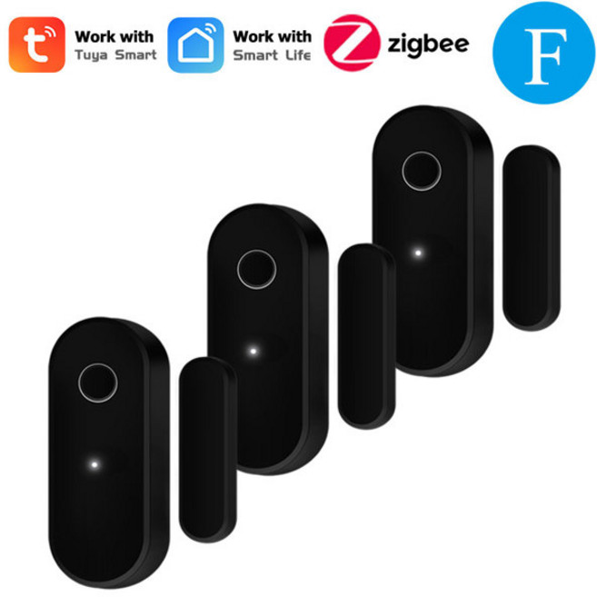 Tuya Zigbee 도어 윈도우 센서 스마트 도난 방지 도어 진입 감지기는 게이트웨이 앱과 작동해야 실시간 경고 스마트 연결, [02] Option F