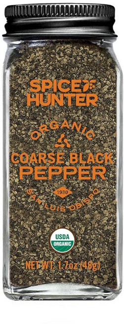 Spice Hunter 페퍼 블랙 거침 그라운드 48.2g(1.7온스) 병, 1.7 Ounce (Pack of 1)