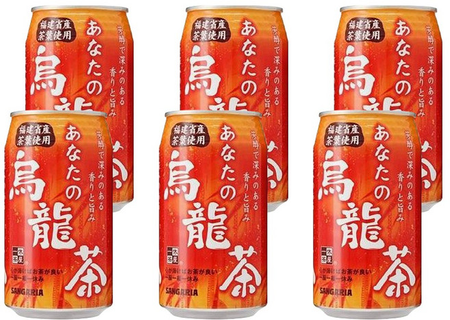 산가리아 당신의 우롱차, 340ml, 6개