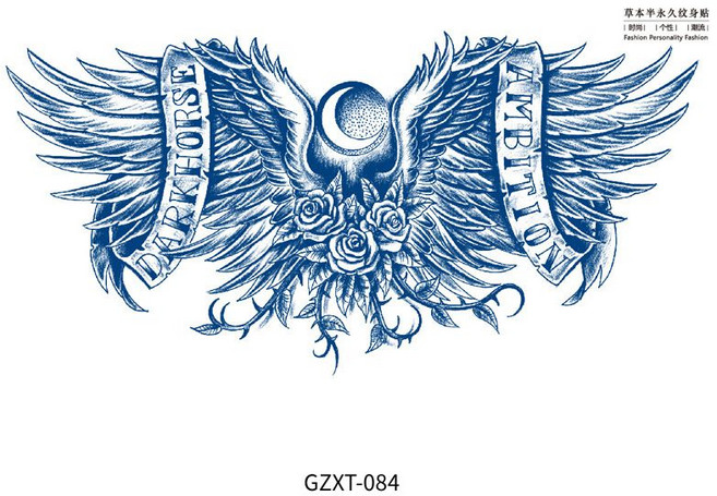 草本半永久紋身貼, 1個, GZXT-084