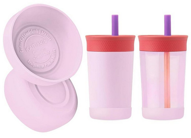 Kaitiaki 2Pcs Silicone Bottle Boot for Owala Kids Water Bottles Compatible with FreeSip 16oz 12oz, Lilac Rocket