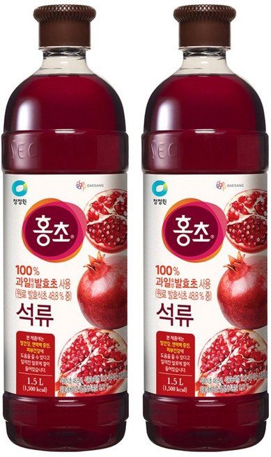 홍초 음용식초 석류, 1.5L, 2개
