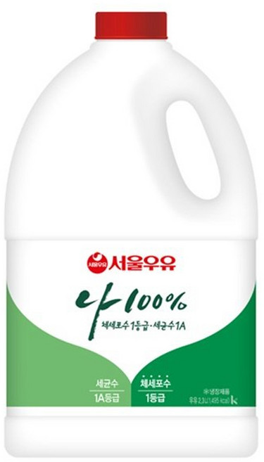 서울우유 나100% 우유, 2.3L, 4개