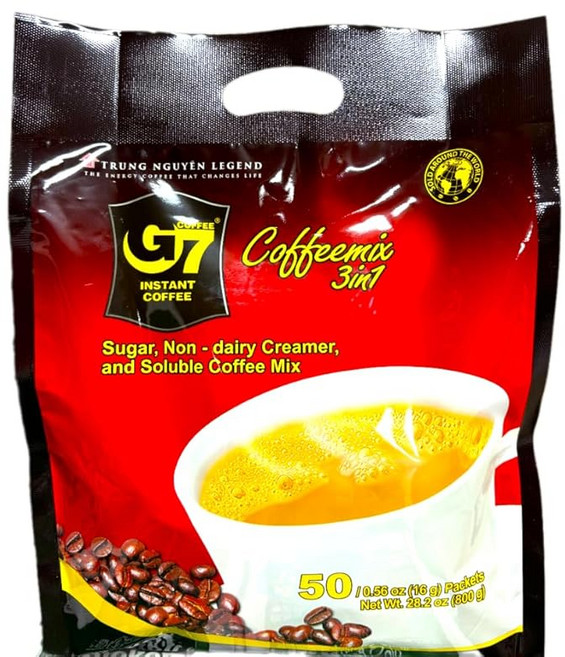 JAVIET KAISHATRUNGUYEN 쭝웬 G7 16gX50봉입 인스턴트 핫 아이스 커피 3in1 베트남커피 1 팩16gx50봉, 1g, 1개