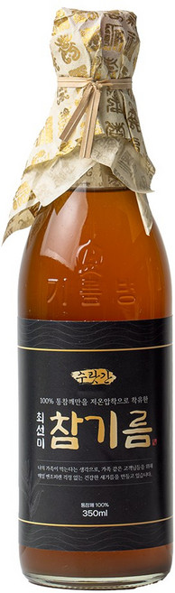 저온압착 수랏간 최선미 참기름, 1개, 350ml