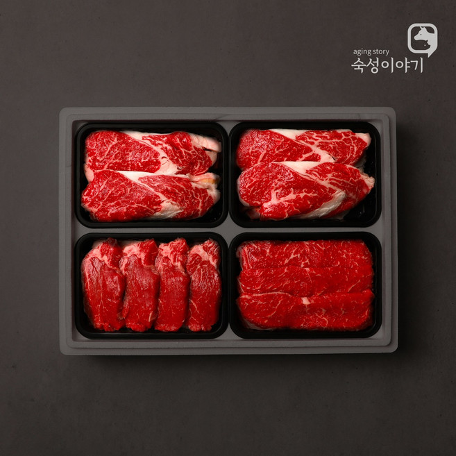스테이크3호 국내산 소고기 선물세트 2.4kg 등심 안심 채끝 스테이크용 구이용 명절 설날 추석 부모님 생일 고기 선물, 1개