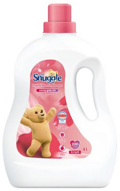 스너글 초고농축 섬유유연제 오리지널 블루밍 부케 본품, 4L, 1개