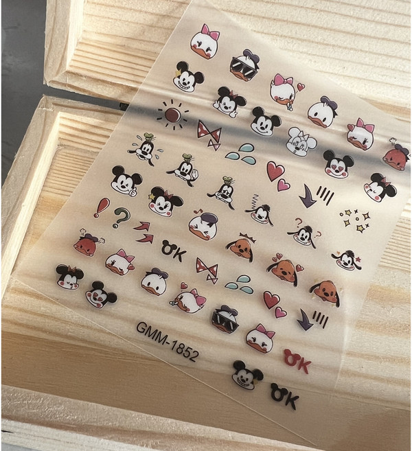 픽한가득 미키 모음 캐릭터 네일 스티커 GMM-1852 2개, 1개, 디즈니