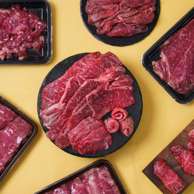 과일꾼 품질 투뿔 1++ 한우 등심 채끝 부채 차돌 구이류 골라담기, 투뿔1++ 등급 한우 골라담기, 한정수량투뿔 한우 보섭로스 200g