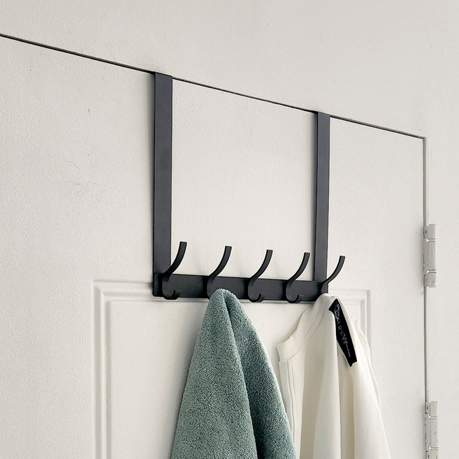 제이토리 무타공 문행거 방문 도어 행거 문걸이 후크, 그레이_10구, 1개