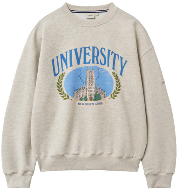 예일 YALE 하크니스 타워 스웻셔츠_오트밀