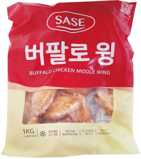 사세 버팔로윙 1kg, 1개