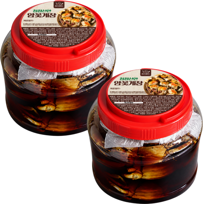 명품수산 서해안생물 알배기 암꽃게 간장게장 2kg, 2개