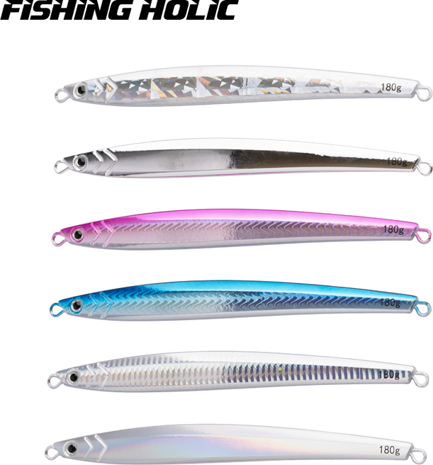 부시리 방어 지깅 롱지그 메탈지그, 1개, 실버, 200g