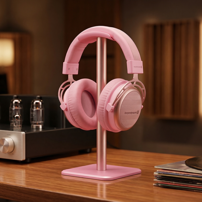 슈나온 흔들림 없는 알루미늄 헤드폰 거치대, 1개, 핑크, SH-S1