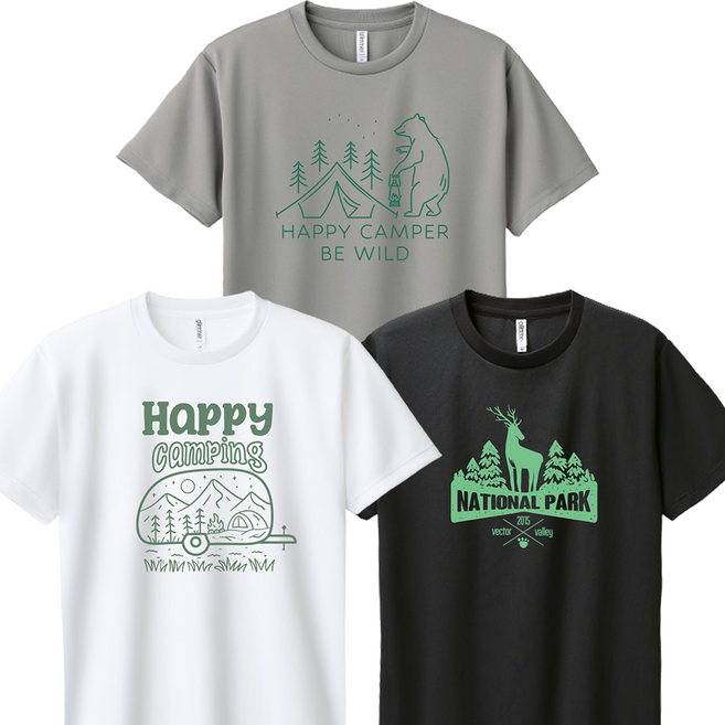 [1+1+1] 꼬마별 해피캠퍼 키즈 반팔티 유아 여아 남아 아동 주니어 옷 기능성 쿨론 반팔 티셔츠 여름 라운드 아동용