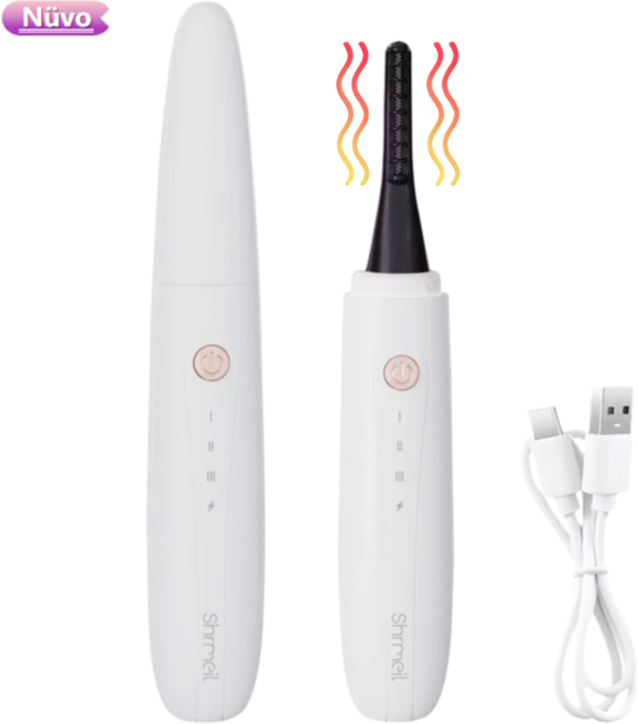 NUVO 마스카라형 속눈썹 고데기 히팅뷰러 C타입 충전식, 화이트 KCU-S28-W