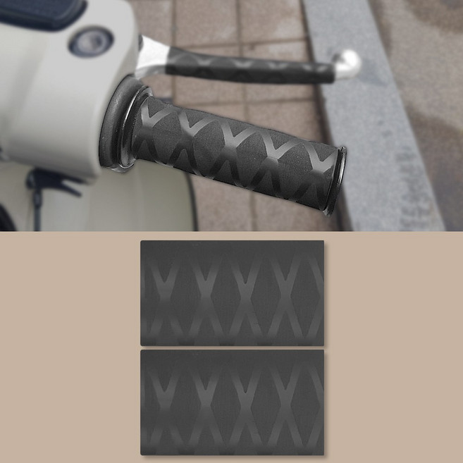 오토바이 바이크 논슬립 미끄럼방지 핸들 브레이크 수축튜브 열선그립 용품 겨울, 1세트, Handlebar