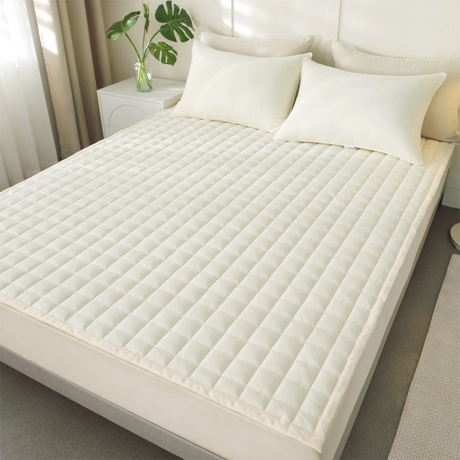 아누베오 극세사 매트리스 패드, 크림아이보리