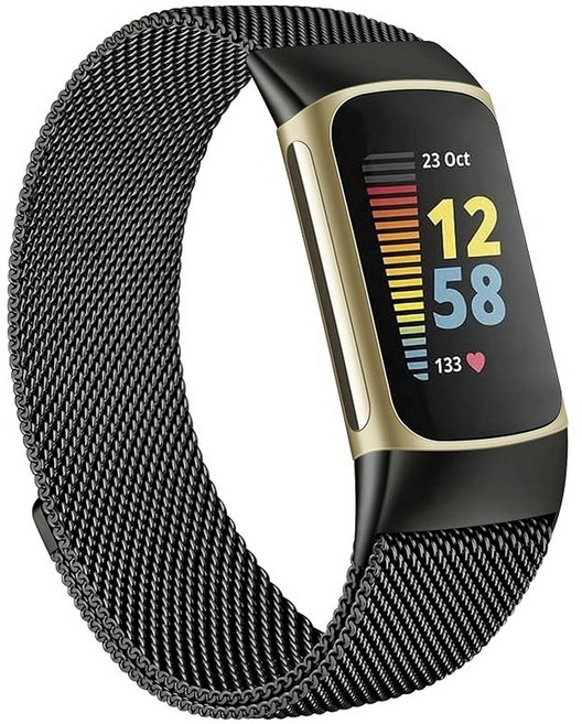 자성 밴드 Fitbit Charge 6/5 대응 토로이드 자성 밀라노 망상 벨트 조정 가능 남성 여성용