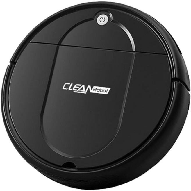 第四代USB充電式智慧四合一掃地機器人, 黑色