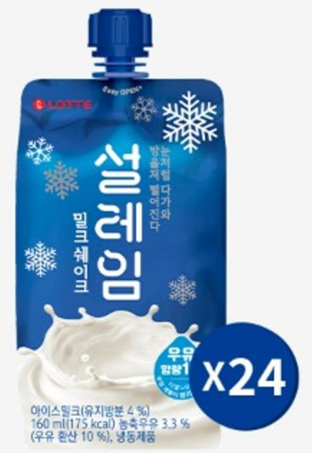 롯데 설레임 밀크 160ml 24개