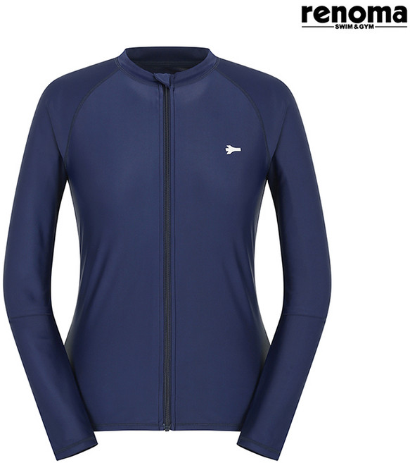 레노마수영복 여성 심플 집업래쉬가드 상의 네이비 (RN-CS2E701_NV)
