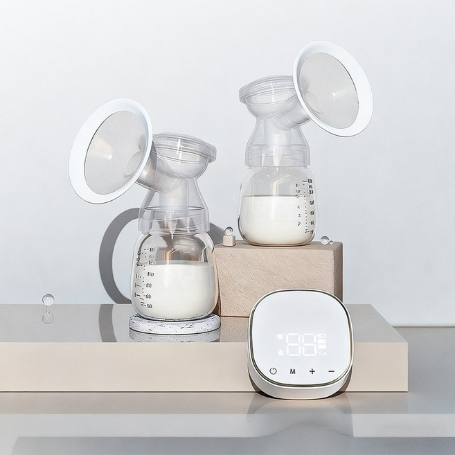 유축기 전자동의쌍무 유축기 휴대용유축기, 2개, 흰색