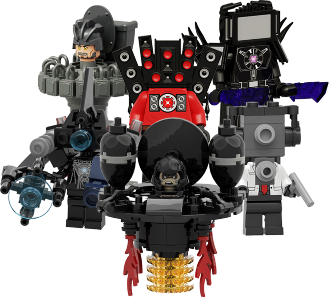 로앤제이 스키비디 토일렛 미니블록 6종세트 아스트로 아크의 시작, 1개 세트(6pcs), 1개