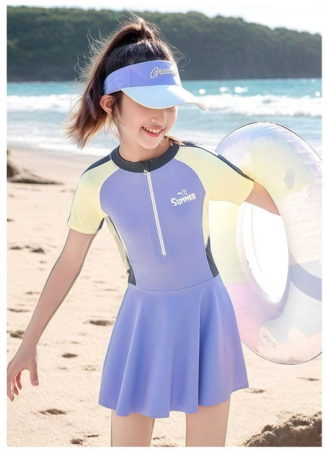 민트스쿨 여아 올인원 래쉬가드 여아 수영복