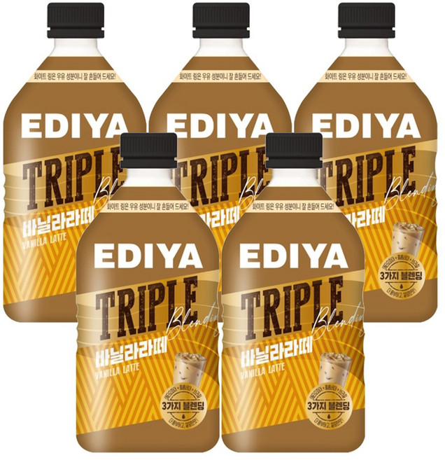 이디야 바닐라라떼 커피 음료 / 트리플 라떼커피, 500ml, 5개